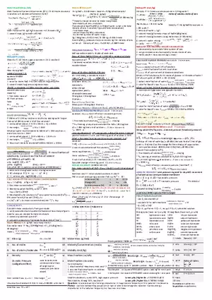 Summary Foundations of Chemistry Sheet