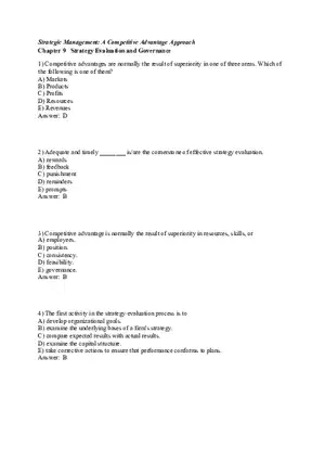 Strategy Evaluation and Governance Part 1