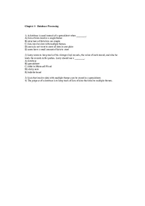 Database Processing Assignment Part 1