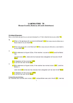 Lab On X-Linked Genetics
