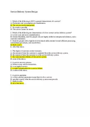 Service Delivery System Design