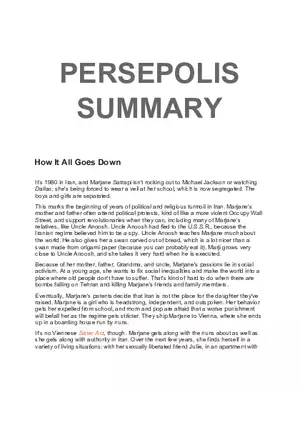 Persepolis Summary