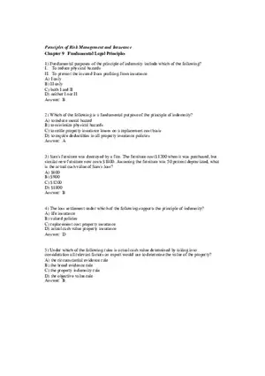 Fundamental Legal Principles Questions and Answers