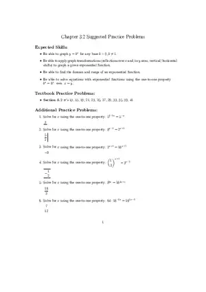 Suggested Practice Problems With Answers