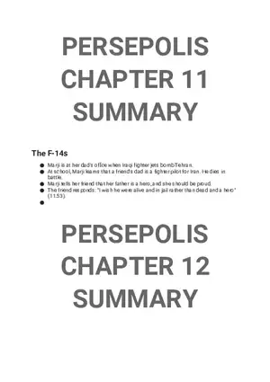 Persepolis Summary Part 2