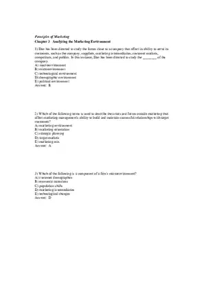 Analyzing the Marketing Environment Part 1