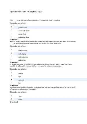 Quiz Submissions - Chapter 3