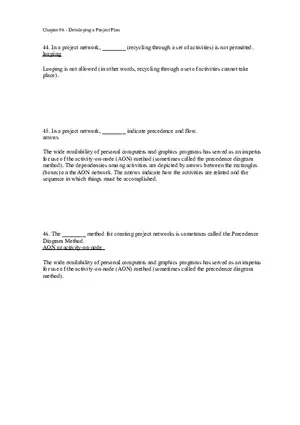 Chapter 06 - Developing a Project Plan Answer Key 3