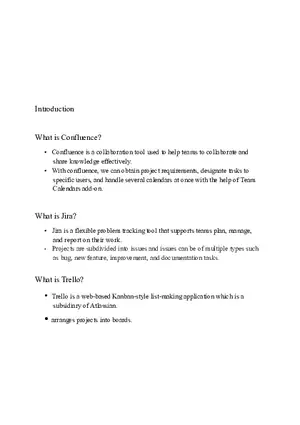 Comparison of Jira, Trello and Confluence