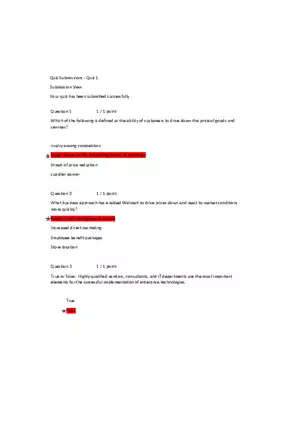 Quiz 1 Submission View