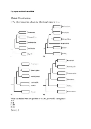 Phylogeny and the Tree of Life Part 1