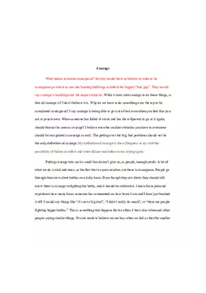 Courage Essay