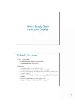 Global Supply Chain Simulation