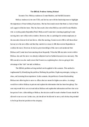 The Ideal Problem-Solving Method