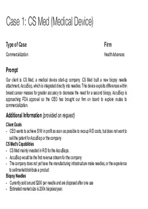 The Business of Venture Capital Case 1