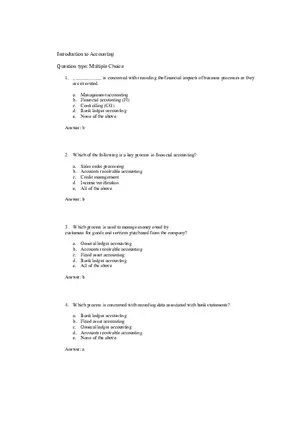 Introduction to Accounting Ch 03 Answer Key