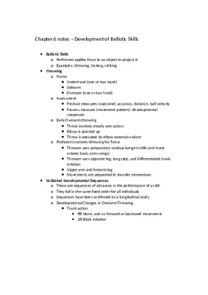 Development of Ballistic Skills