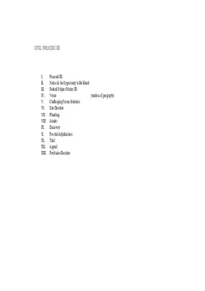 Civ Pro Outline - Personal JD