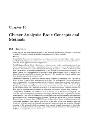 Solution Manual for Data Mining Chapter 10
