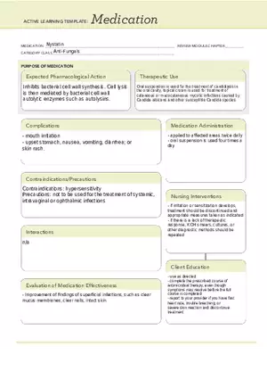 Nystatin - Drug Template