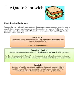 The Quote Sandwich