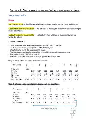 Business Finance Lecture 9