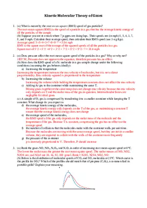 General College Chemistry Problem Set 20