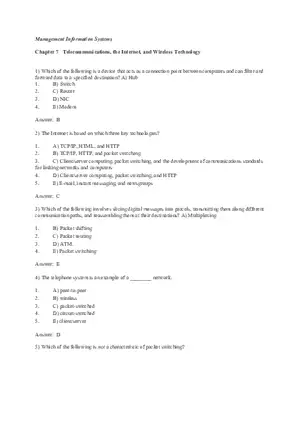 Telecommunications, the Internet, and Wireless Technology 1