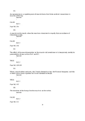 The Muscular System Questions and Answers (57-99)