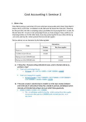 Cost Accounting Seminar 2