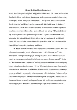 How Childhood Trauma Affects Health Across a Lifetime