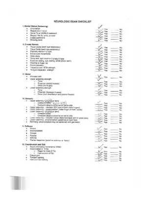 Week 4 Neurological Assessment Form