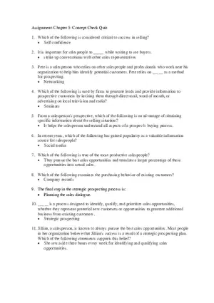 Assignment Concept Check Quiz