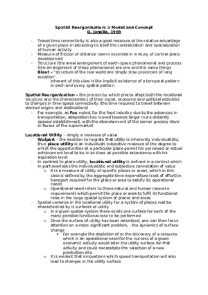 Spatial Reogranization