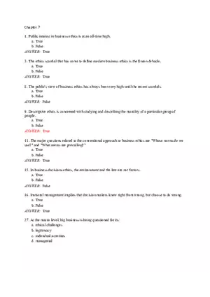 Chapter 7 - Ethics In Business