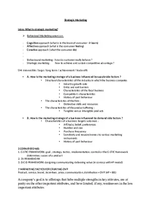 Strategic Marketing Part 1