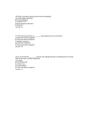 Building Direct Customer Relationships Answer Key Part 2