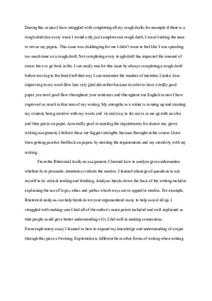 Reflection Essay Final Draft