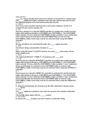 Data Question 1 with Answers