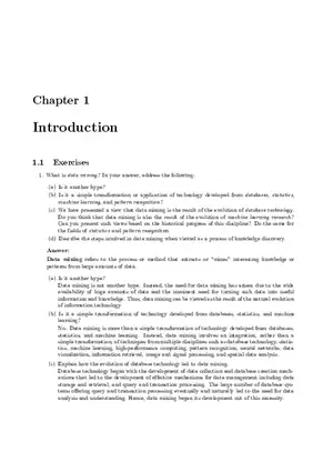 Solution Manual for Data Mining Chapter 1