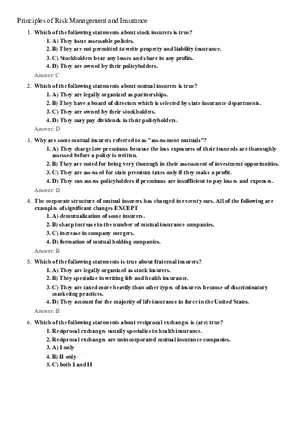 Principles of Risk Management and Insurance