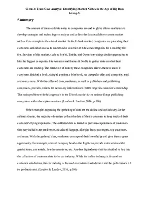 Identifying Market Niches in the Age of Big Data