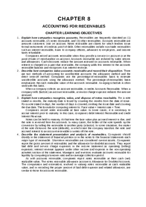 Accounting for Receivables Answer Key Part 1