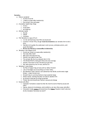Narrative Lecture Notes
