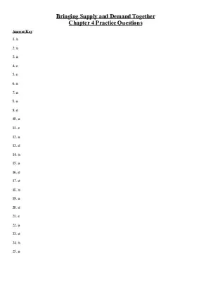 Bringing Supply and Demand Together