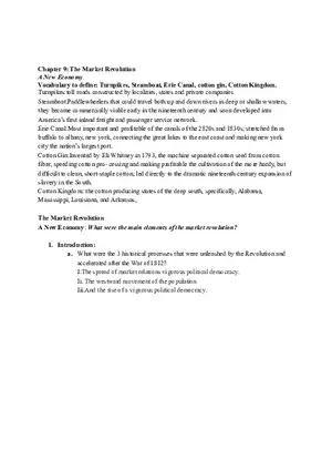 Chapter 9 The Market Revolution