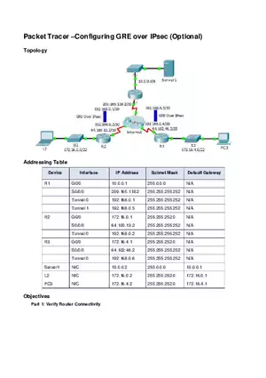 Configuring GRE Over IPsec Instructions