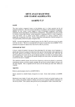 Sieve Analysis of Fine and Coarse Aggregates