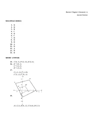 Geometry A Chapter 4 Test Review Answer Key