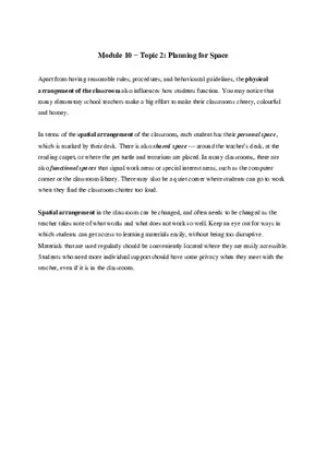 Module 10 - Topic 2 Planning for Space